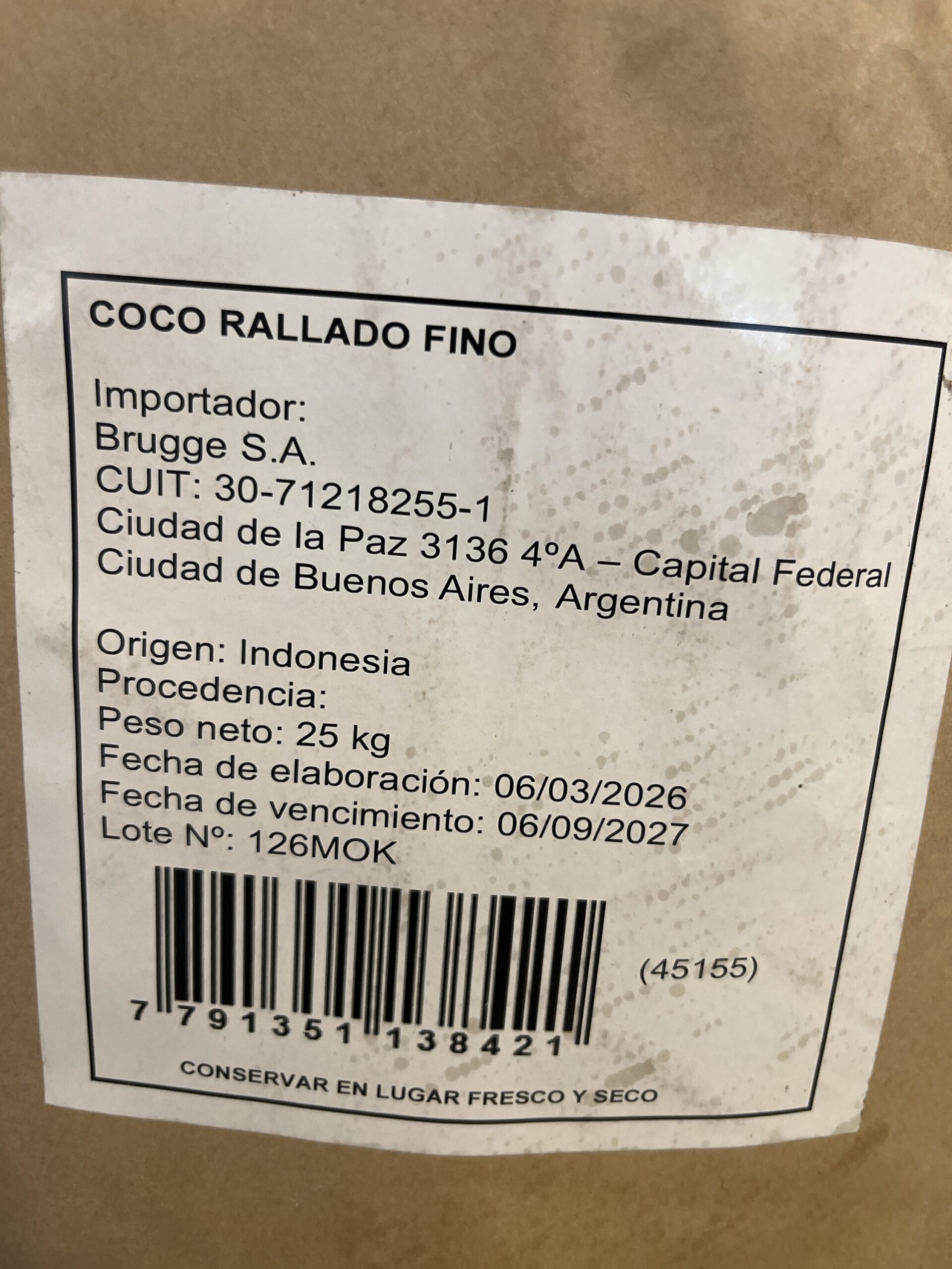 Coco Rallado High Fat DELCOCO fraccionado x 500 grs - Imagen 3