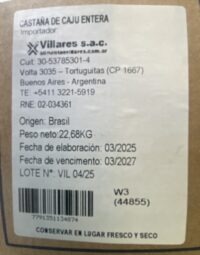 Castañas de Cajú W3 x 1 kg fraccionadas SAVIA - Imagen 2