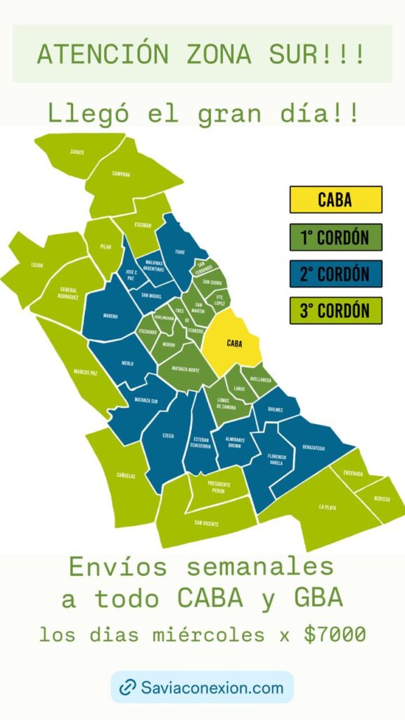 Entregas de 13 a 21hs