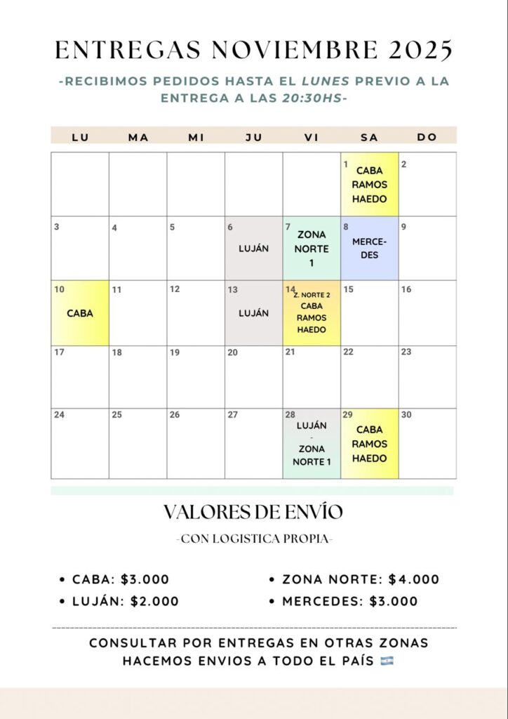 Fechas de Entrega x Zona Nov-2025