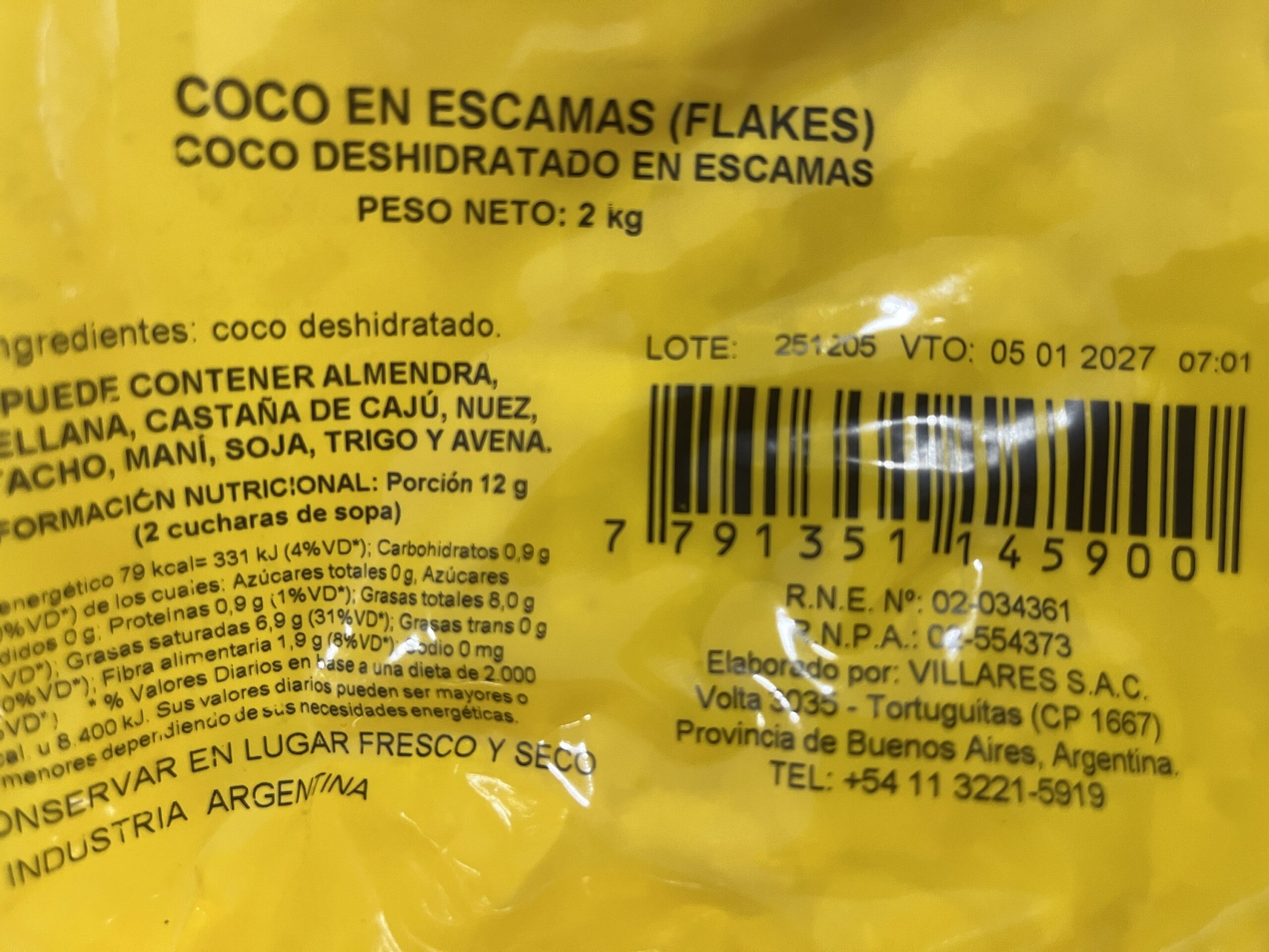 Coco en Escamas x 2 Kg EL PEONCITO - Imagen 2