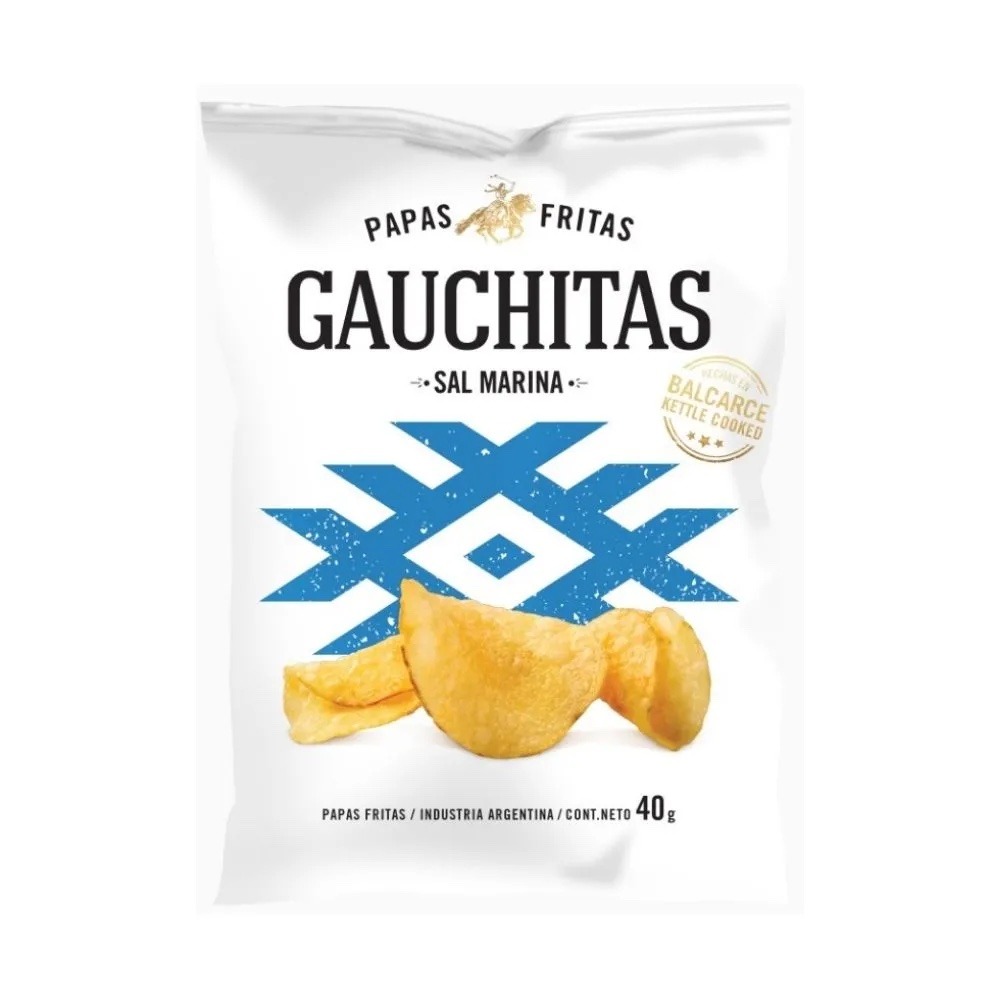 Papas Fritas con Sal Marina Patagonia x 40 grs. GAUCHITAS