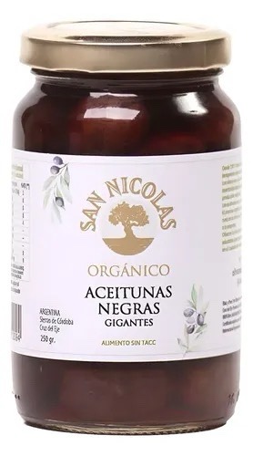 Aceitunas Negras GIGANTES x 250 grs OLIVARES SAN NICOLÁS