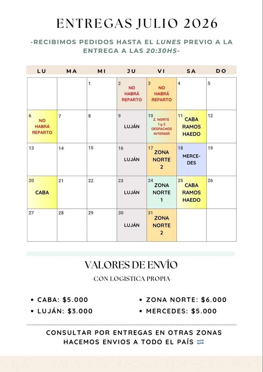 Calendario Julio