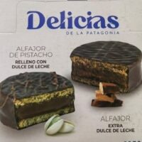 4 Alfajores PREMIUM -2 Pistacho y 2 Mousse de Chocolate- DELICIAS DE LA PATAGONIA