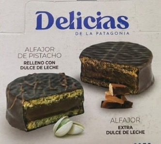 CAJA x 4 Alfajores PREMIUM -Pistacho, limón , mousse choco y zarzamora- DELICIAS DE LA PATAGONIA - Imagen 2