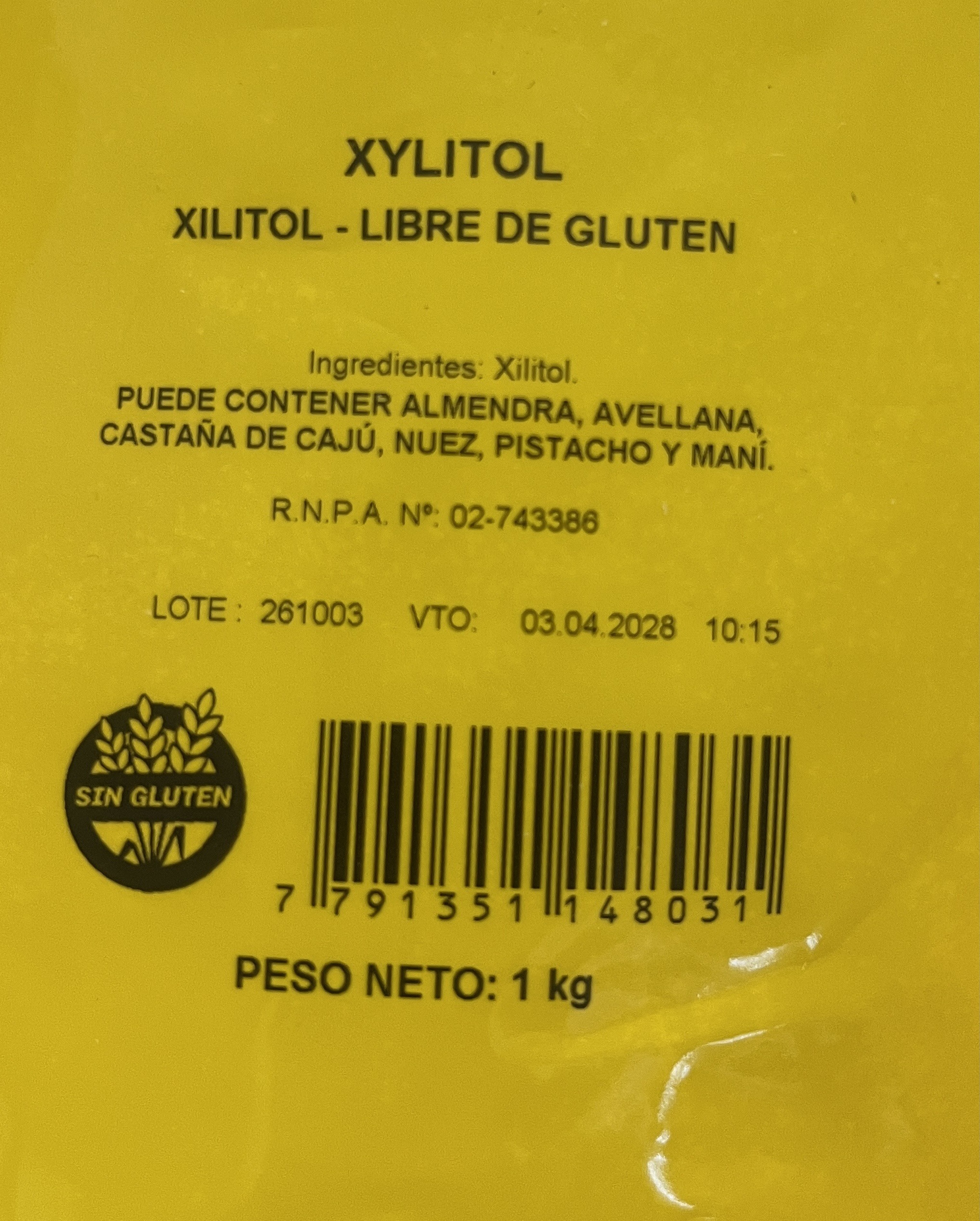 Xylitol Puro en Polvo SIN TACC x 1 Kg EL PEONCITO - Imagen 2